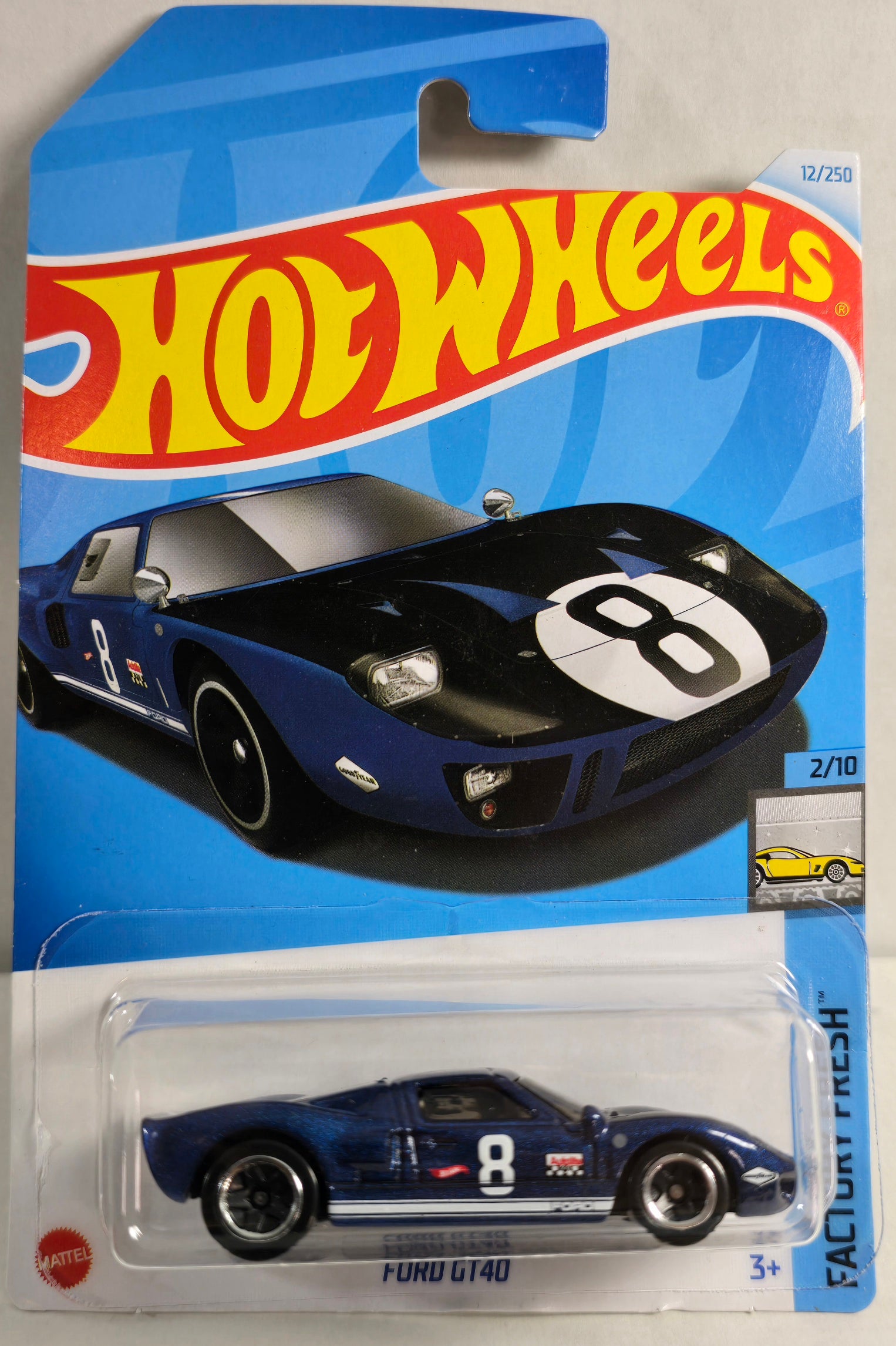 2024 HOT WHEELS FORD GT-40 in BLUE, HW FACTORY FRESH 5/10 Long Card $6 2024 HOT WHEELS FORD GT-40 in BLUE, HW FACTORY FRESH 5/10 Long Card $6