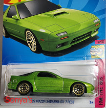 Load image into Gallery viewer, Hot Wheels Lime Green 89 Mazda Savanna RX-7 FC35 2023