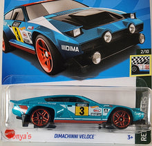 Load image into Gallery viewer, Hot Wheels Turquoise Dimachinni Veloce 2023