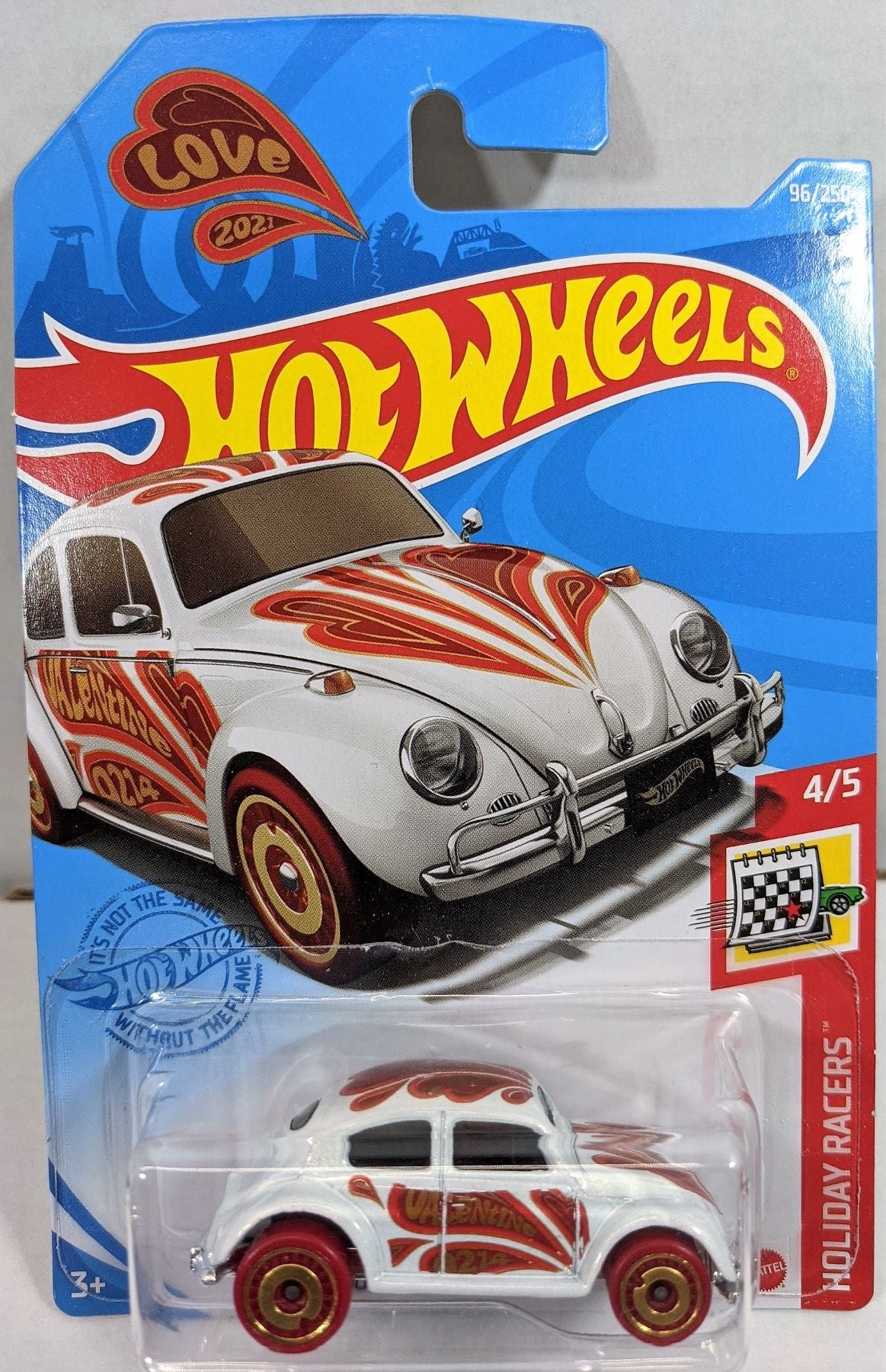 Hot Wheels White Valentine Volkswagen Beetle 2021
