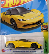 Load image into Gallery viewer, Hot Wheels Yellow Automobili Pininfarina Battista 2022