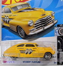 Load image into Gallery viewer, Hot Wheels Yellow 47 Chevy Fleetline Mooneyes 2022