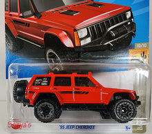Load image into Gallery viewer, Hot Wheels Red 95 Jeep Cherokee 2022
