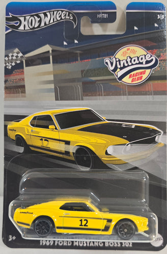 Hot Wheels VTG Racing 1969 Ford Mustang Boss 302
