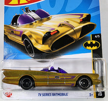 Load image into Gallery viewer, Hot Wheels Gold  TV Series Batmobile 2022
