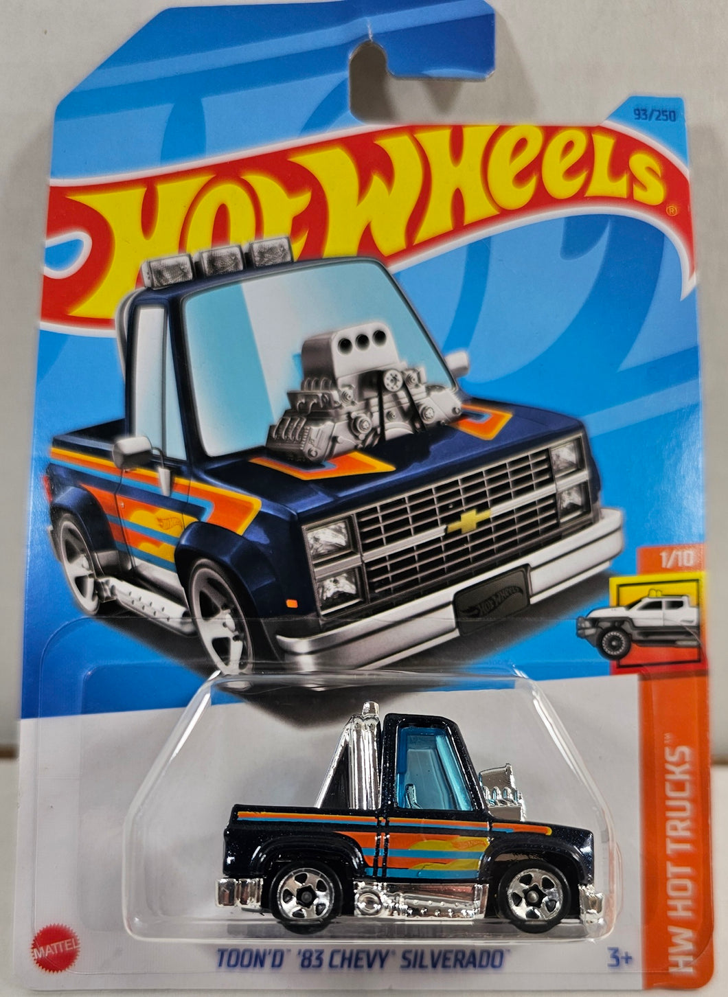 Hot Wheels Toon'd Dark Blue 83 Chevy Silverado 2023