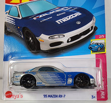 Load image into Gallery viewer, Hot Wheels Blue 95 Mazda RX-7 2022
