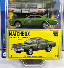 Load image into Gallery viewer, Matchbox Collectors Green 1978 Dodge Monaco Police 2023
