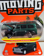 Load image into Gallery viewer, Matchbox Moving Parts Dark Green 1950 Chevy Suburban 2023

