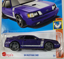 Load image into Gallery viewer, Hot Wheels Purple 84 Mustang SVO 2022

