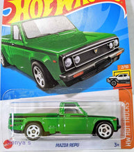 Load image into Gallery viewer, Hot Wheels Green Mazda Repu 2022

