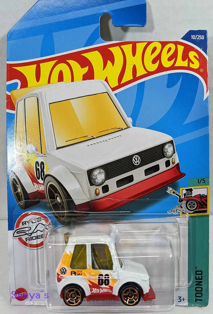 Hot Wheels White Tooned Volkswagen Golf MK1 2022