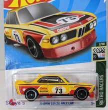 Load image into Gallery viewer, Hot Wheels Yellow 73 BMW 3.0 CSL Race Car 2022
