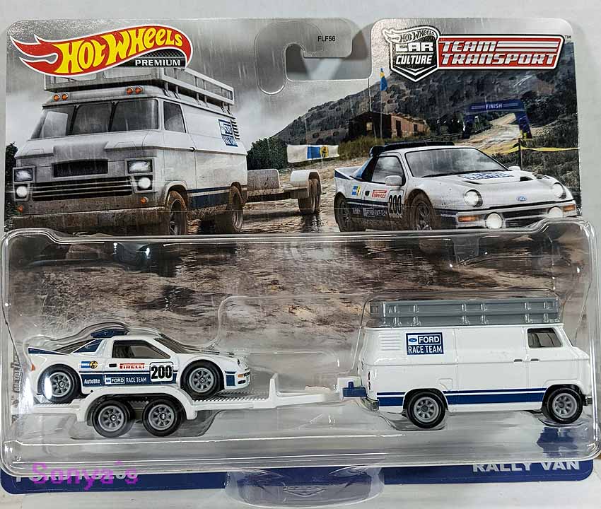 Hot wheels Team Transport Ford RS200 & Rally Van