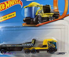 Load image into Gallery viewer, Hot Wheels Track Stars Yellow Racing Convoy 2021
