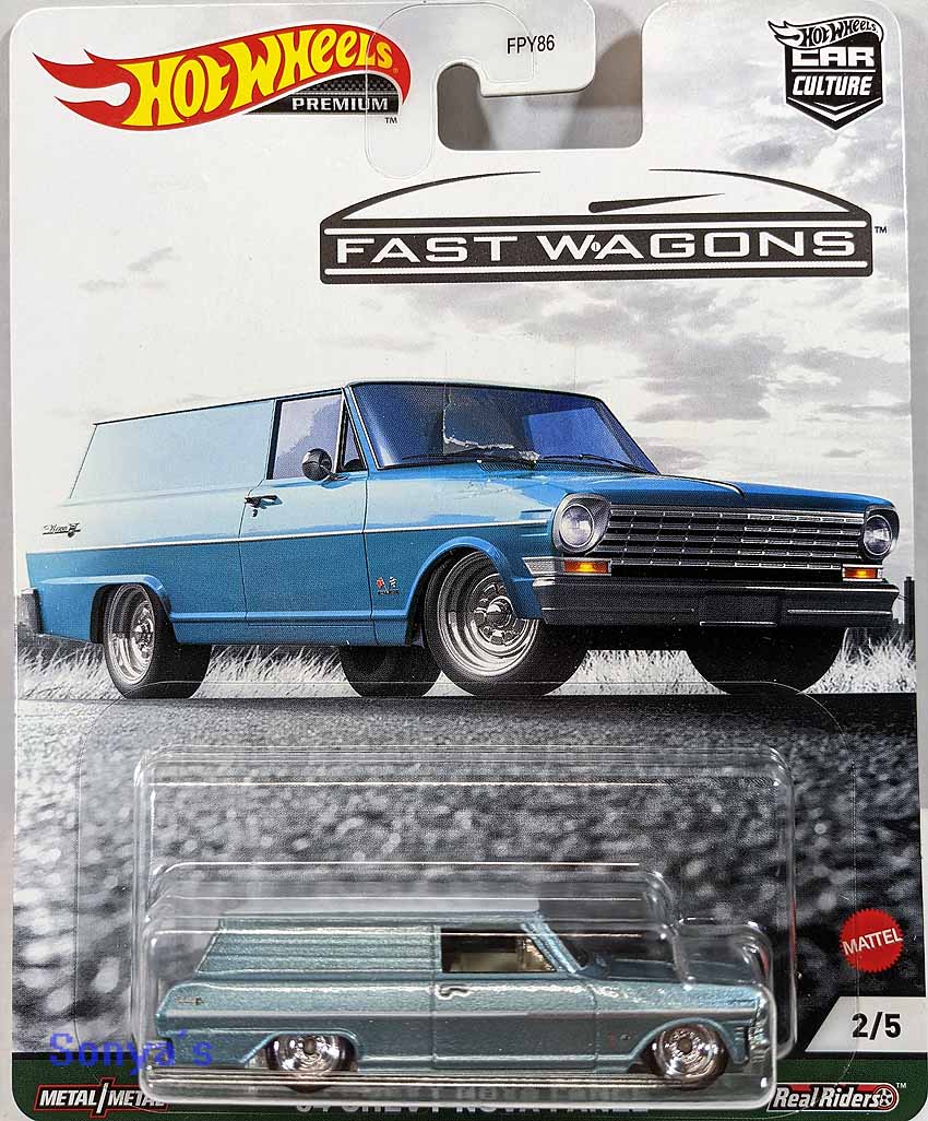 Hot Wheels Premium 64 Chevy Nova Panel Wagon