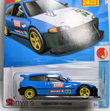 Load image into Gallery viewer, Hot Wheels Blue Honda Civic Custom 2022
