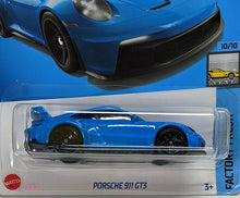 Load image into Gallery viewer, Hot Wheels Blue Porsche 911 GT3 2022
